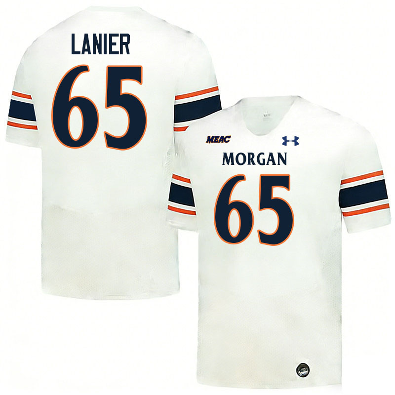Morgan State Bears #65 Willie Lanier College Football Jerseys,Uniforms Stitched-White